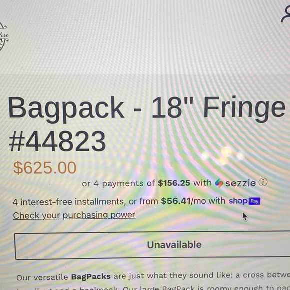 Holy Cow Couture Red and Black Fringe Shoulder/backpack Bag - Picture 3 of 11